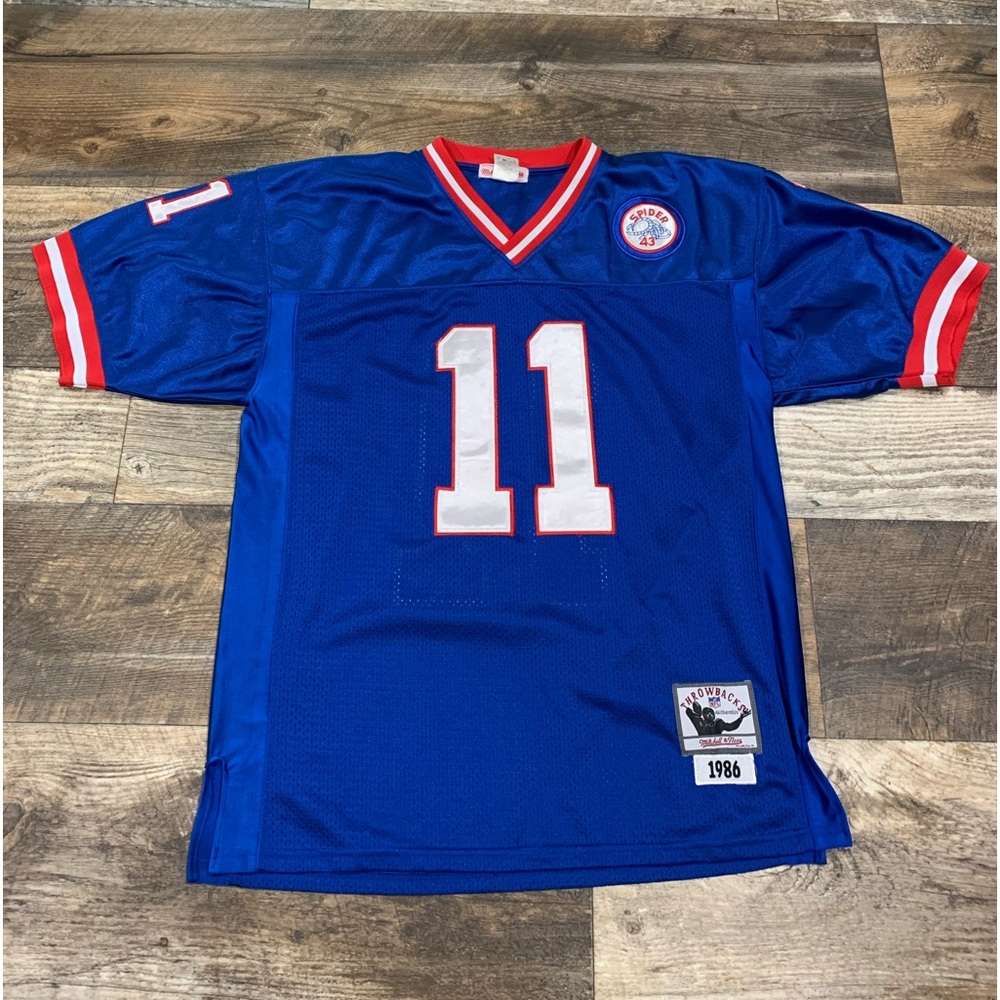 New York Giants Phil Simms Mitchell & Ness 1986 “Spider 43” Jersey NFL Size 50